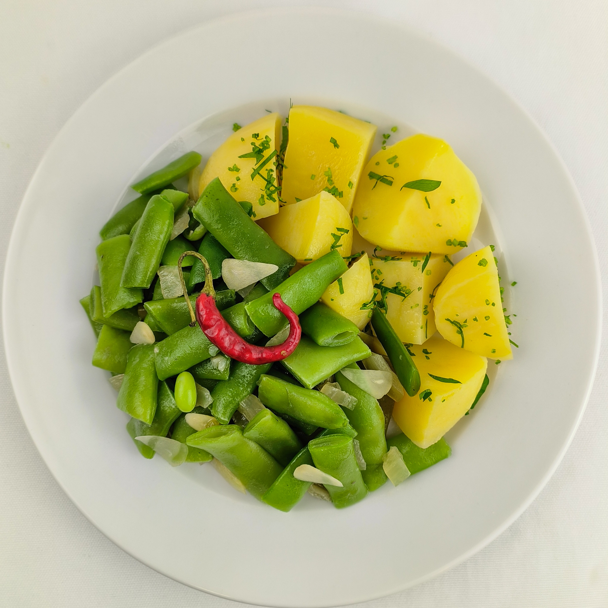 Judías verdes con patatas al estilo bilbaína